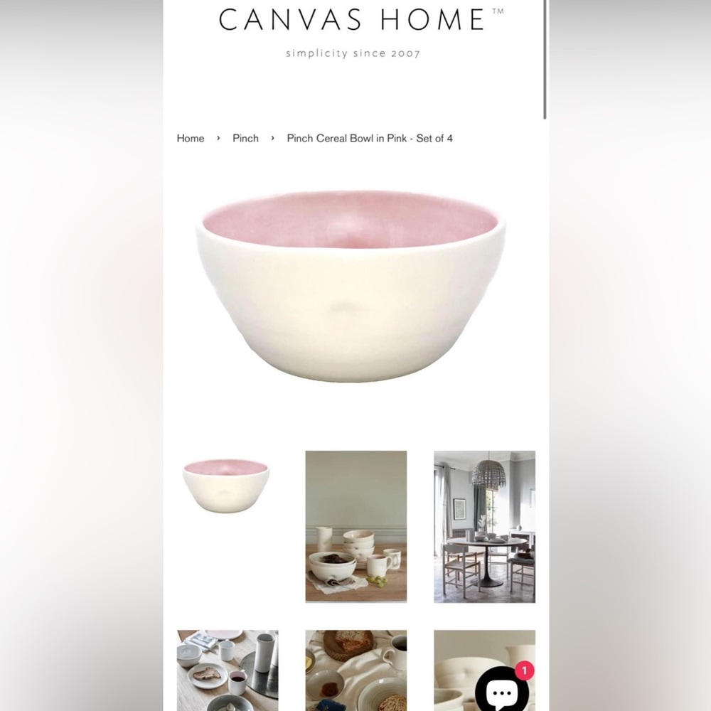 Canvas home dinner bowls